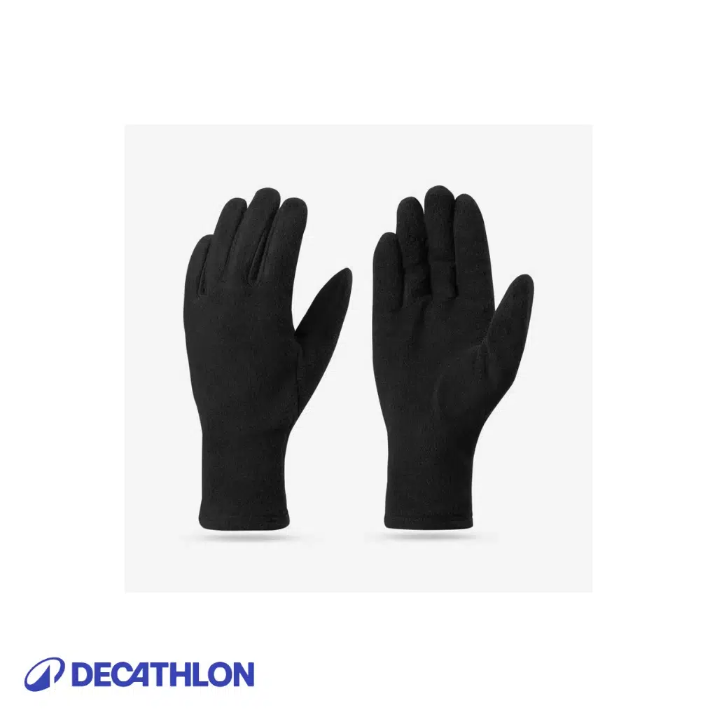 DECATHLON FORCLAZ OUTDOOR TREKKİNG POLAR İÇ ELDİVENİ - SİYAH - MT100