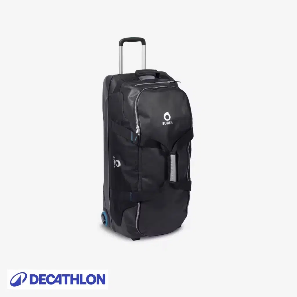 DECATHLON SUBEA TÜPLÜ DALIŞ SEYAHAT ÇANTASI - 90 L - SİYAH