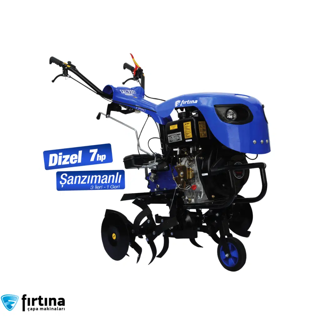 FIRTINA FTN310 7 HP DİZEL MARŞLI/İPLİ ÇAPA MAKİNESİ