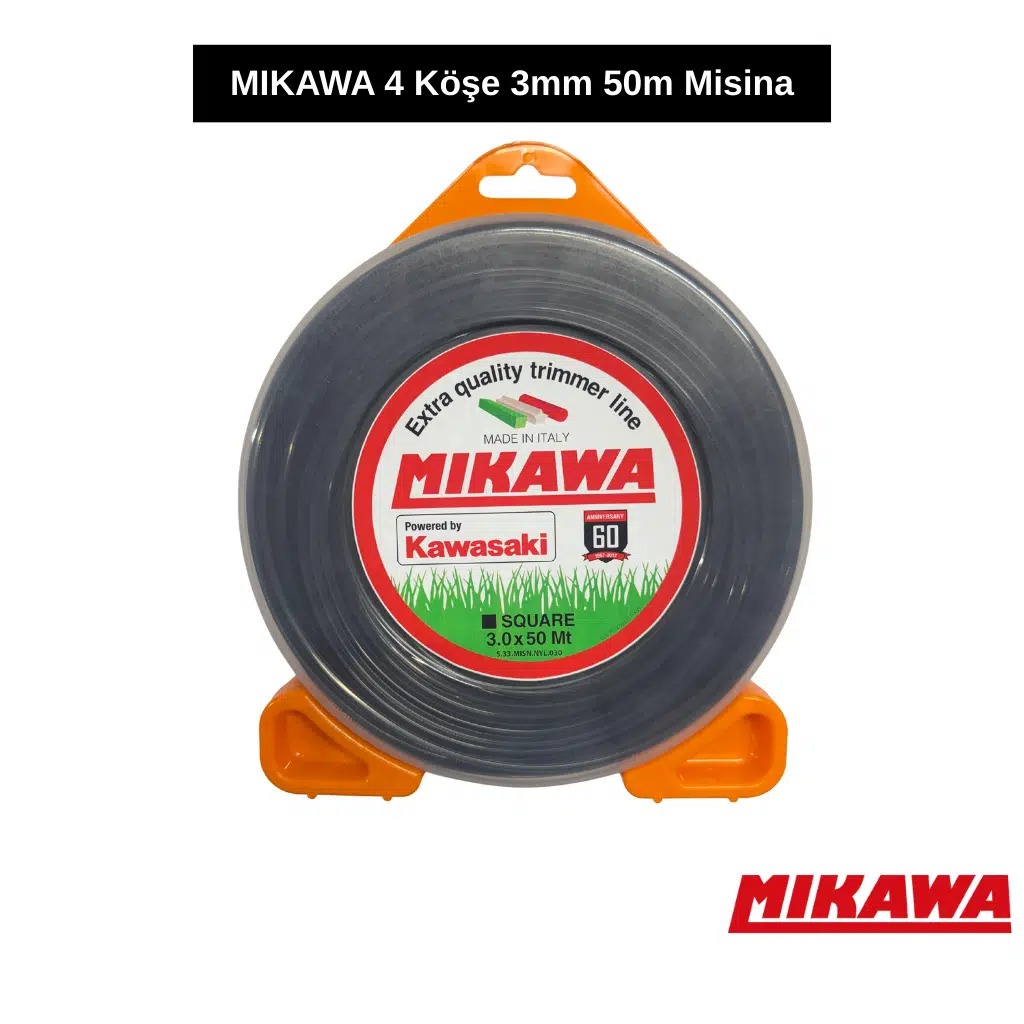 MIKAWA 3.0MM 50M 4KÖŞE SİYAH MİSİNA